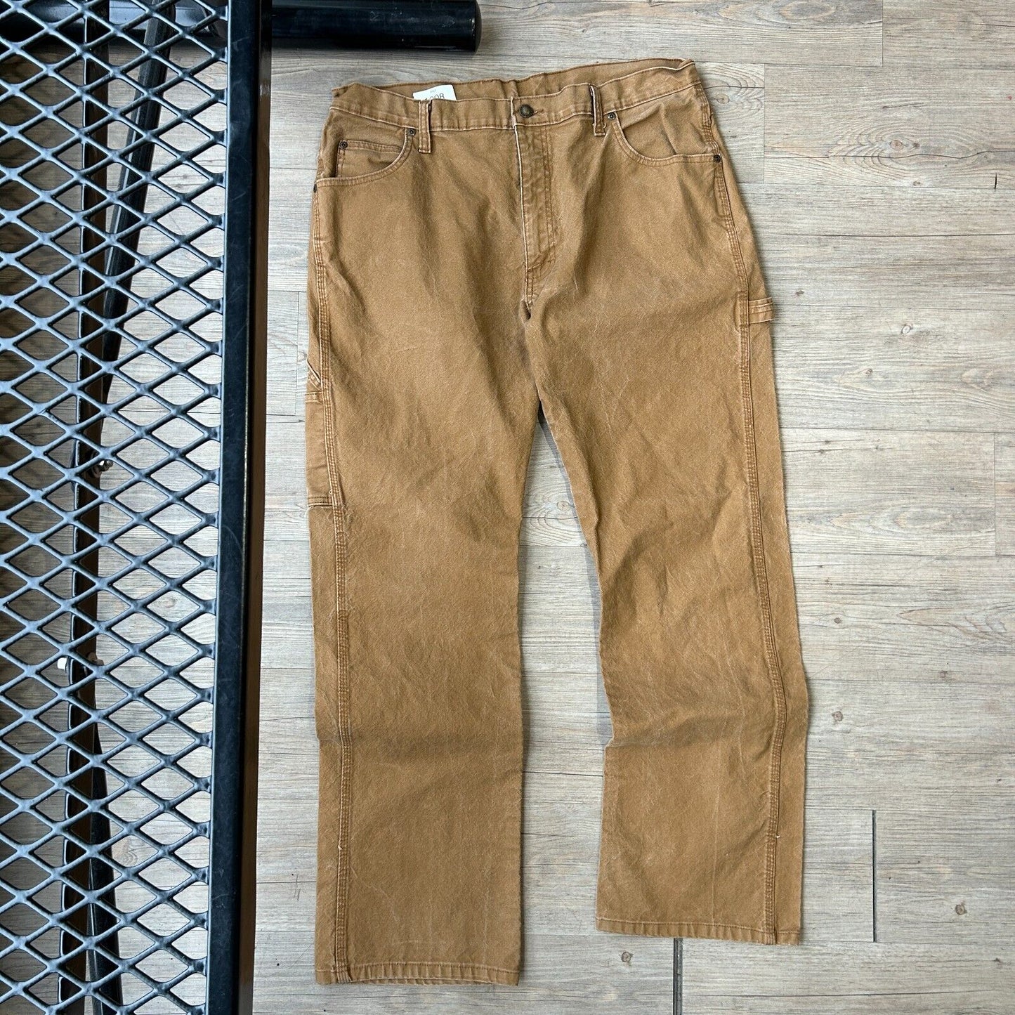 VINTAGE 90s | DICKIES Faded Tan Workwear Carpenter Pants sz W36 L32