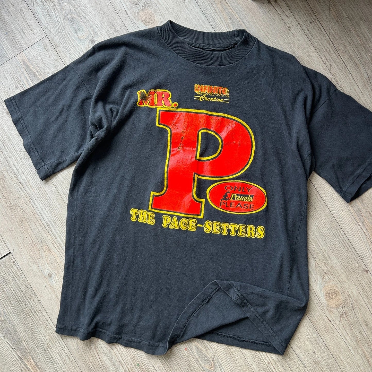 VINTAGE 90s | Mr. P Only Pounds Please The Pace-Setters T-Shirt sz M/L