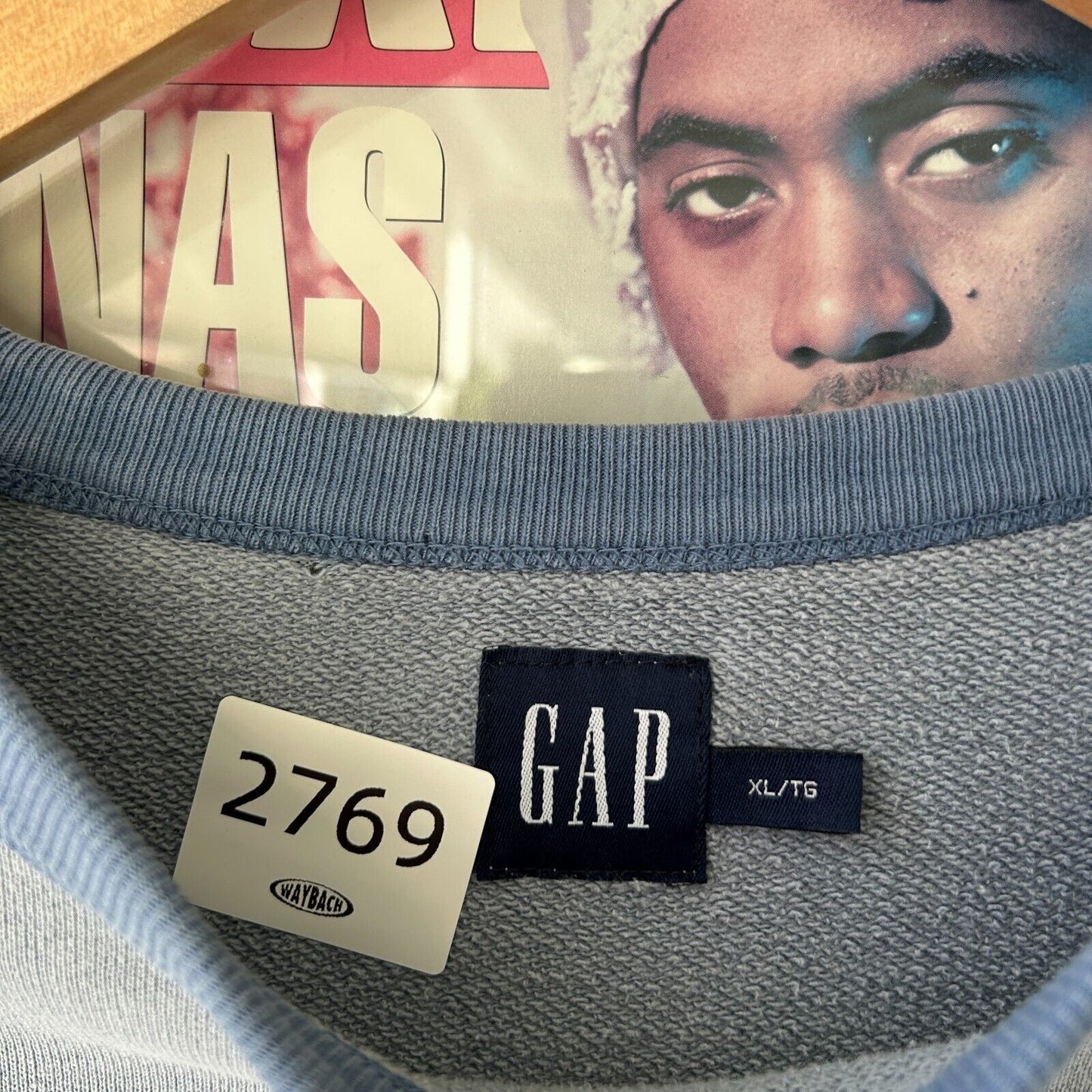 VINTAGE | Gap Blank Blue Crewneck Sweater sz XL
