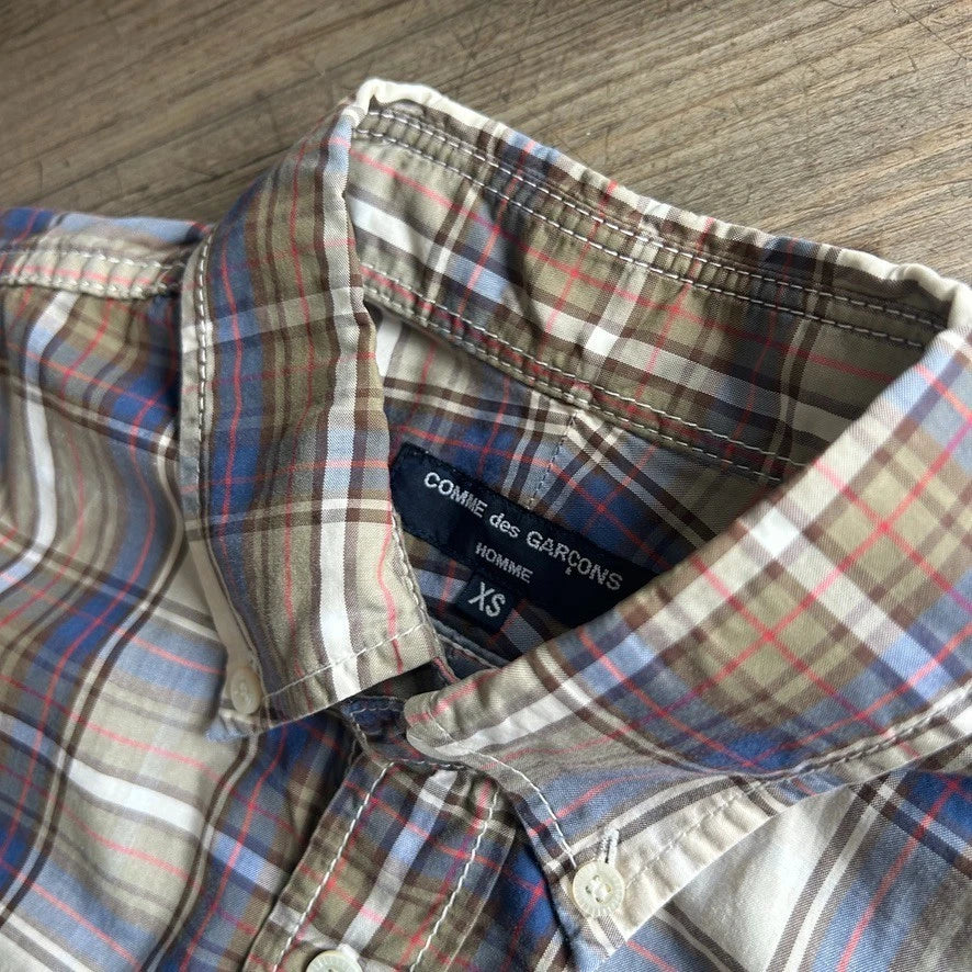 Comme Des Garcons Homme | 2012 Plaid Cotton Button Down Shirt fits S/M