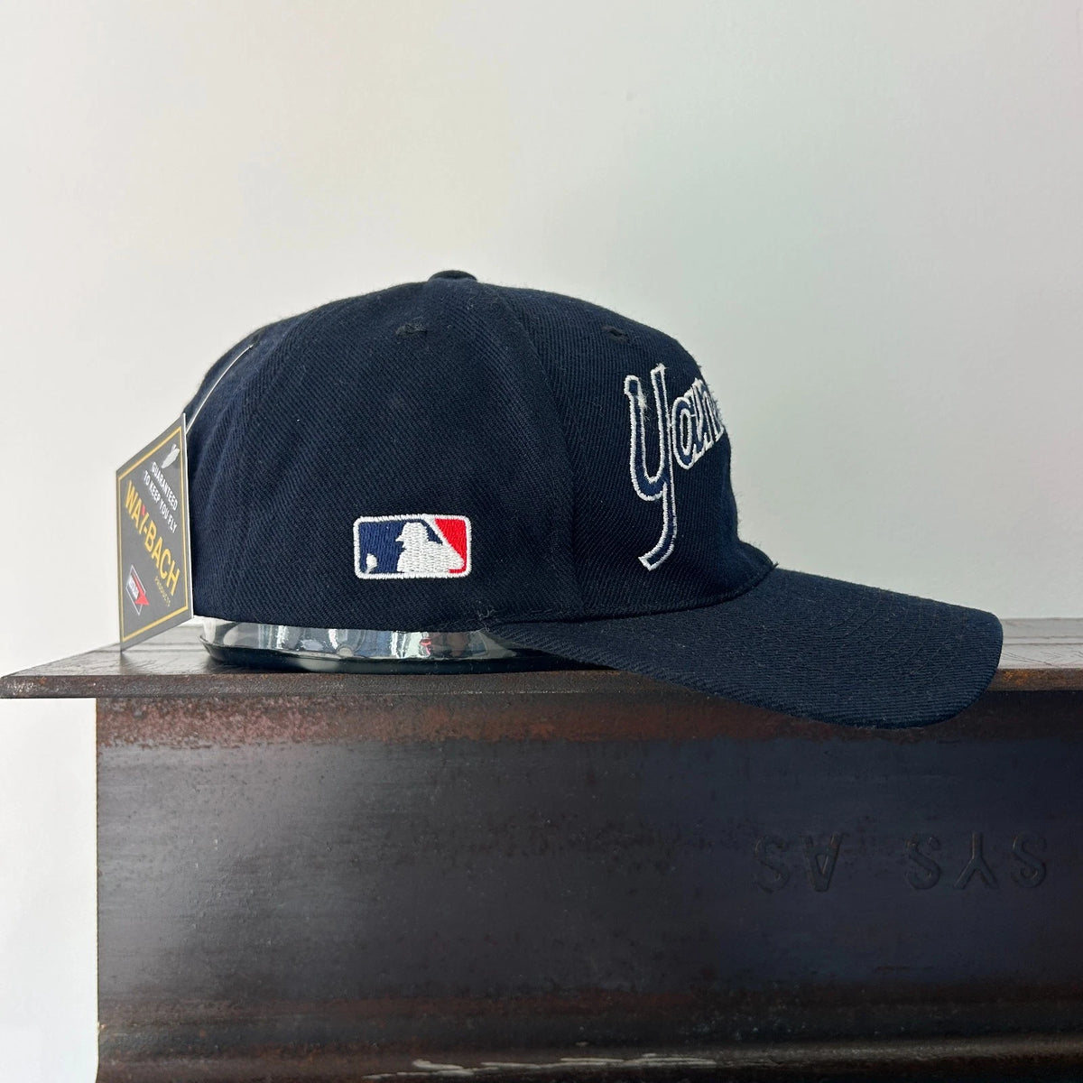 VINTAGE 90s | New York NY Yankees Script Sports Specialties Snapback Hat sz OS