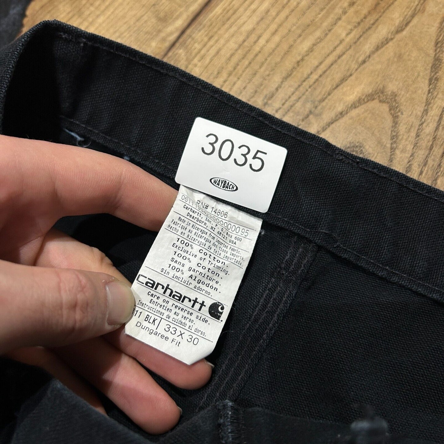 VINTAGE | Carhartt Faded Black Workwear Pants sz W32 L30