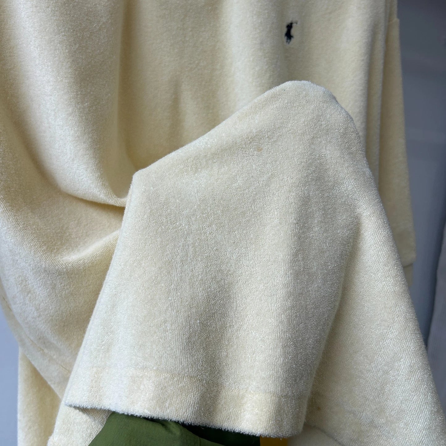 VINTAGE | Polo by Ralph Lauren Yellow Beach Towel Polo Shirt sz XL