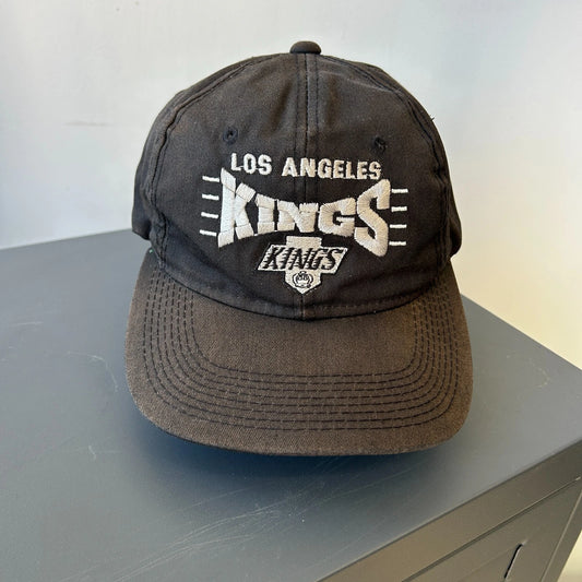 VINTAGE 90s | Los Angeles Kings NHL Faded Hockey Snapback Hat sz OS
