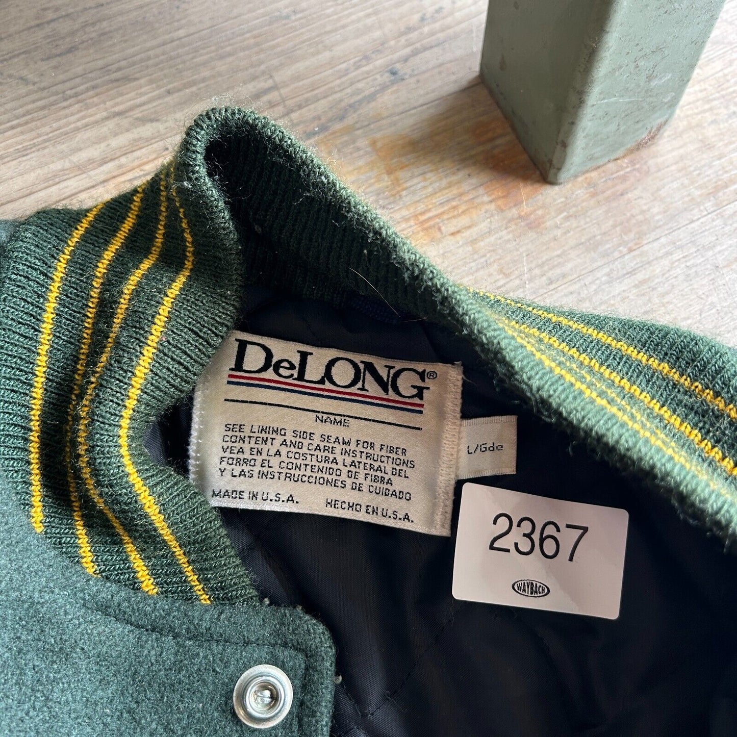 VINTAGE 90s | Green Bay Packers DeLong Varsity Football Jacket sz L Adult