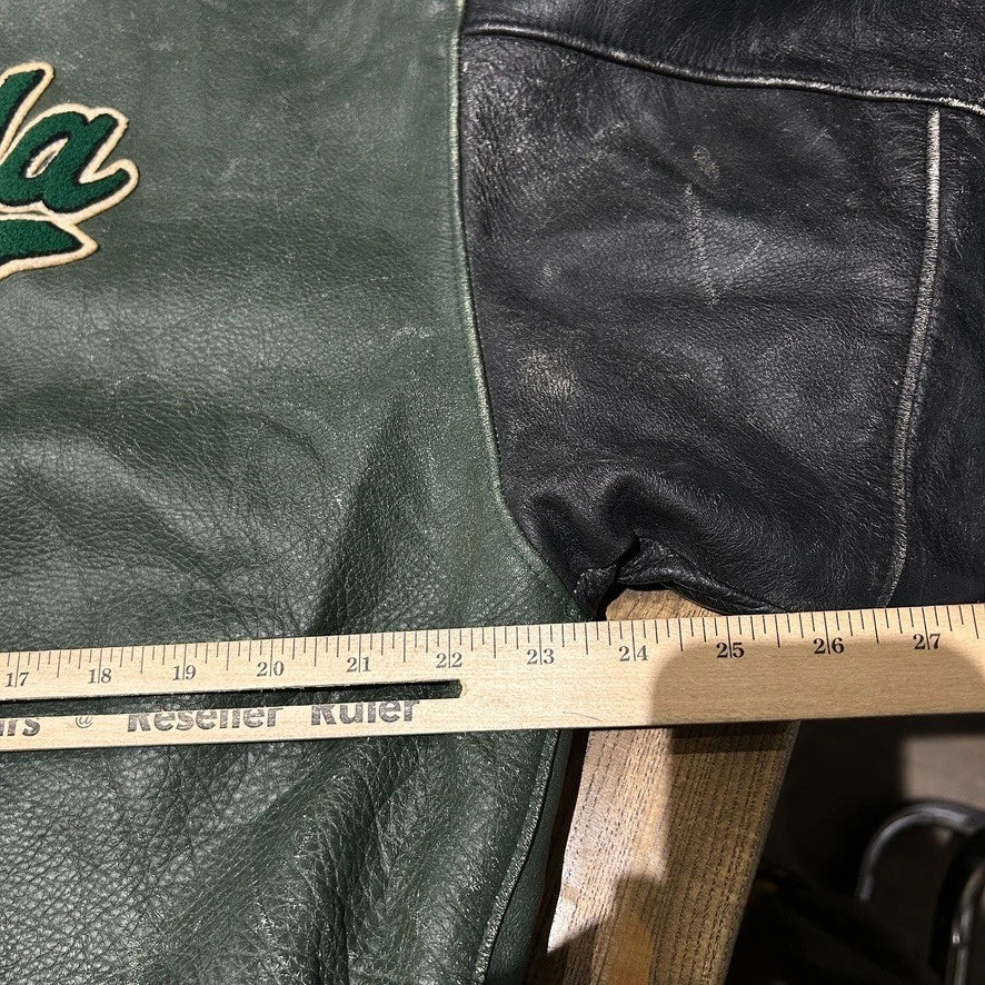 VINTAGE | Roots Sporting Goods Canada Leather Bomber Jacket sz L
