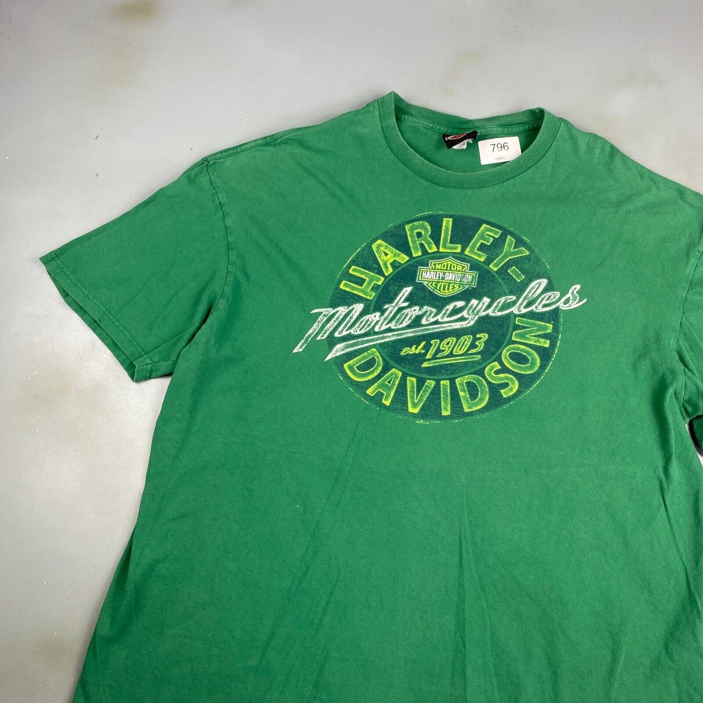 VINTAGE Harley Davidson Voodoo Biker Green T-Shirt sz XL Men Adult