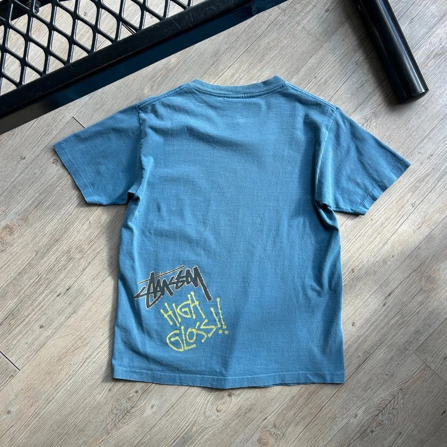 VINTAGE 90s | Stussy Spray Paint High Gloss T-Shirt sz M