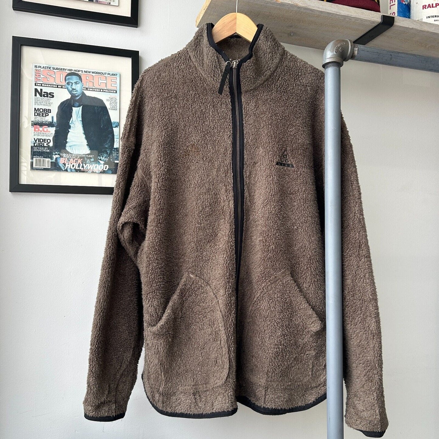 VINTAGE | Nike ACG Dog Tag Sherpa Deep Pile Zip Fleece Sweater sz XL