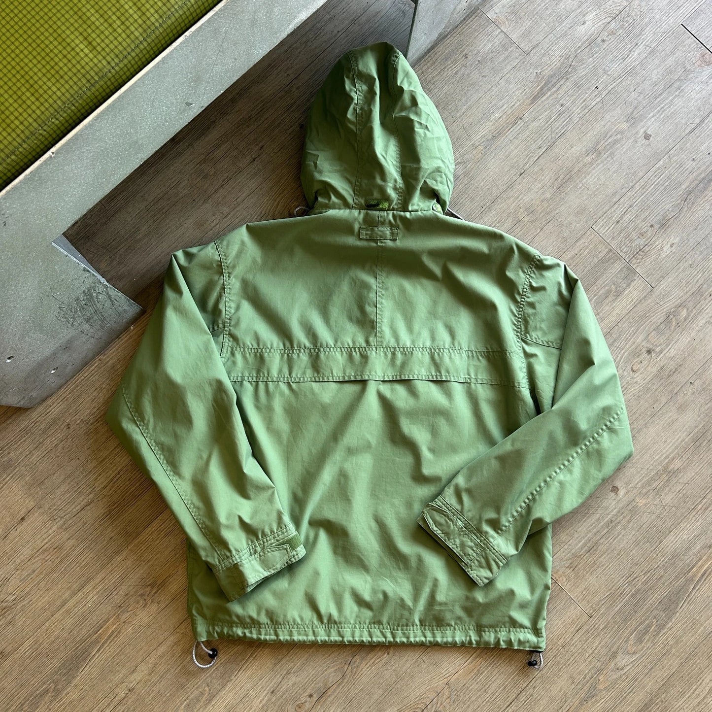 VINTAGE Y2k | GAP Green Technical 1/4 Zip Anorak Hooded Jacket sz M/L