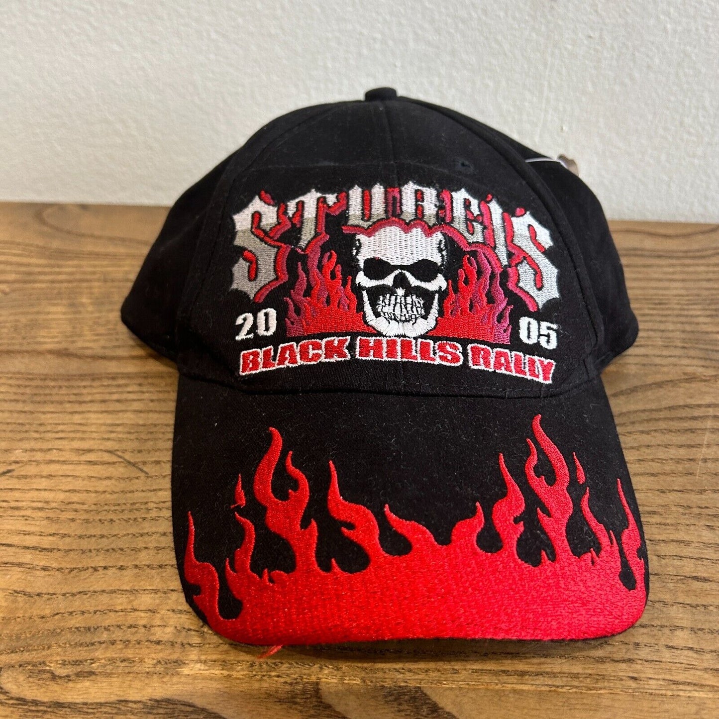 VINTAGE 2005 | Sturgis Biker Rally Flames Snapback HAT One Size Adult