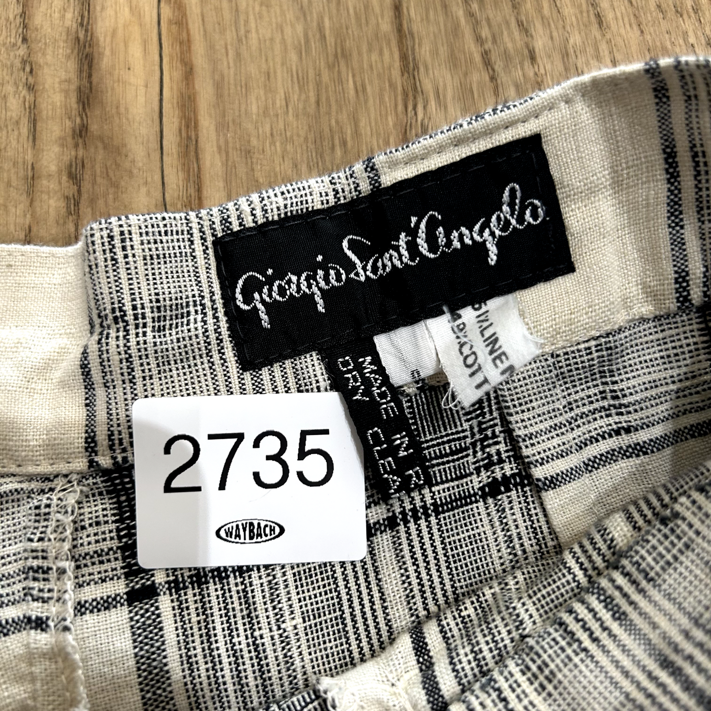 Vintage 1980s Giorgio Plaid Sant Angelo Plaid Shorts sz W26