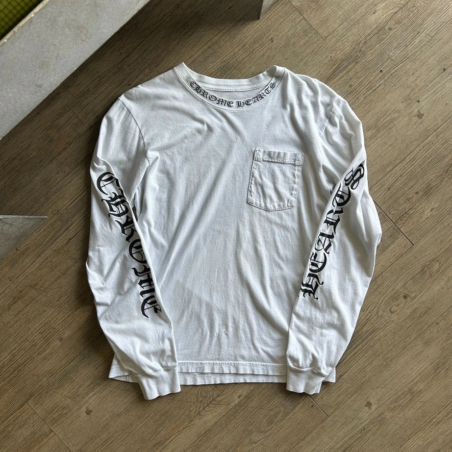 CHROME HEARTS | Script Logo Long Sleeve T-Shirt sz M