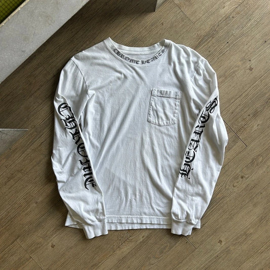 CHROME HEARTS | Script Logo Long Sleeve T-Shirt sz M