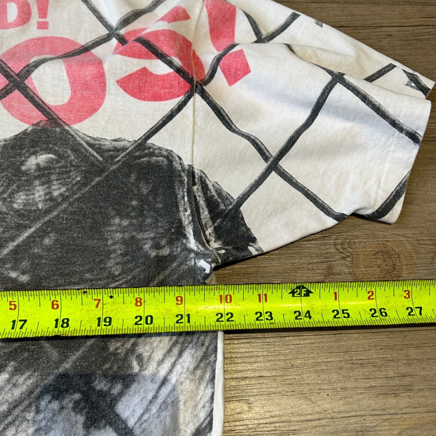 VINTAGE 90s | JURASSIC PARK Danger All Over Print Movie T-Shirt sz XL Adult