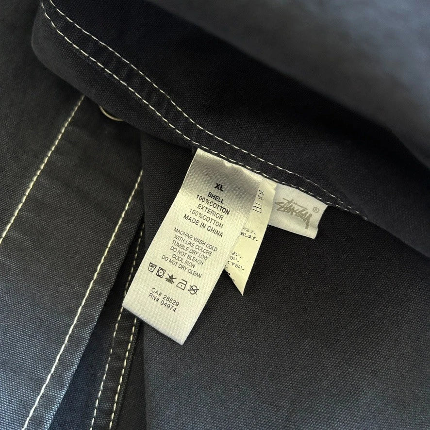 STUSSY | Navy Contrast Stitch Workwear Chore Jacket sz XL
