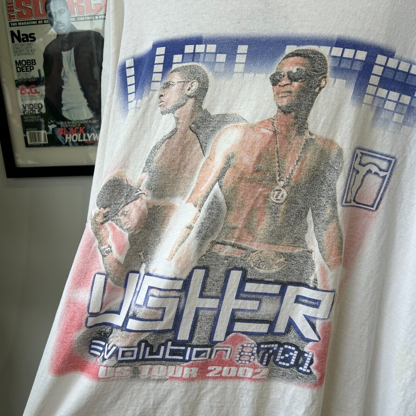 VINTAGE 02' | USHER NAS Evolution R&B Hip Hop Tour Band T-Shirt sz XL Adult