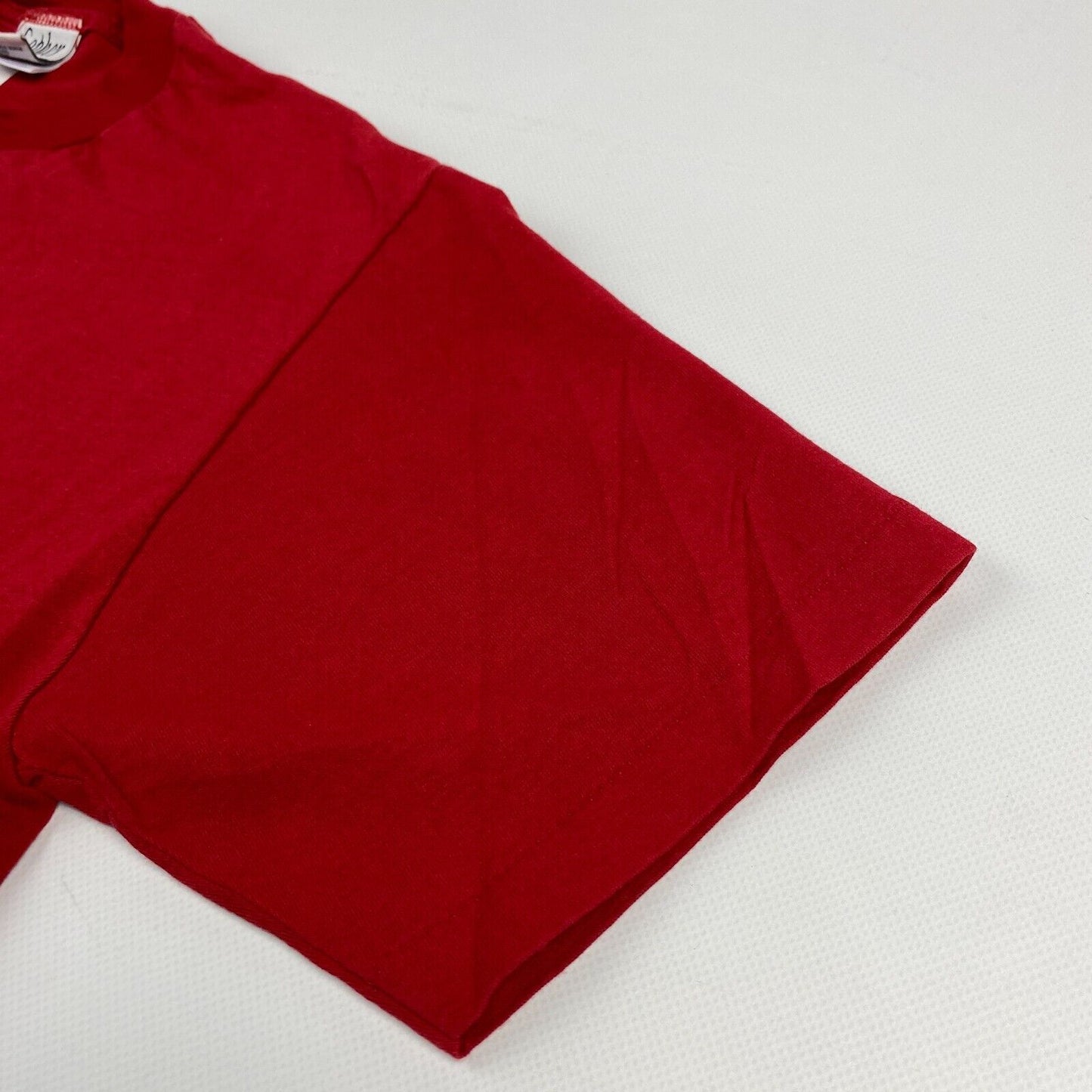 VINTAGE 90s Blank Red T-Shirt Single Stitch sz M Mens MadeinUSA