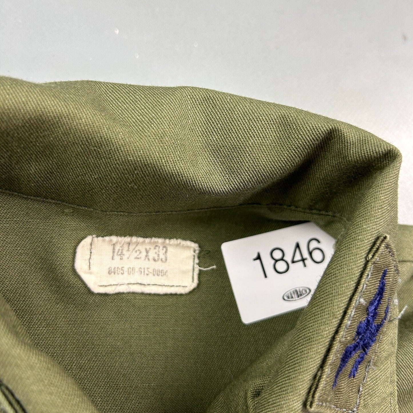 VINTAGE | U.S Air Force Green Fatigue OG 507 Button Down Shirt sz M Adult