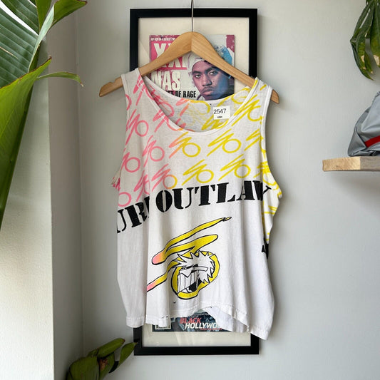 VINTAGE 90s | Surf Outlaw Tank Shirt sz M