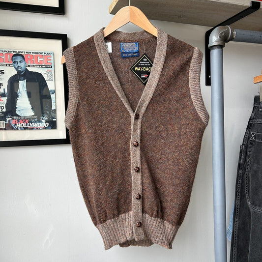 VINTAGE 90s | Pendleton Shetland Wool Knit Sweater Vest sz M
