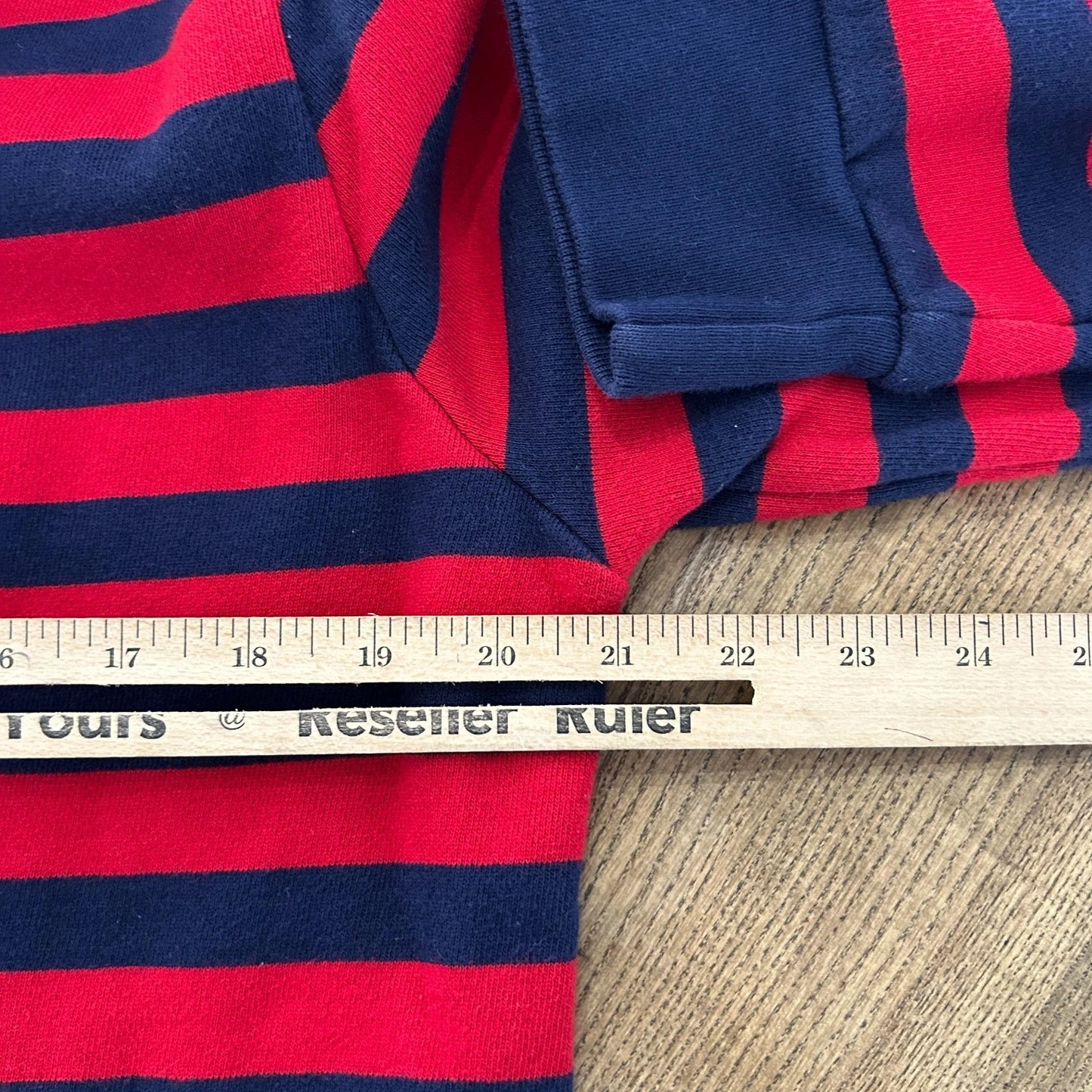 POLO Ralph Lauren Cross Flags Striped Hoodie Sweater sz M