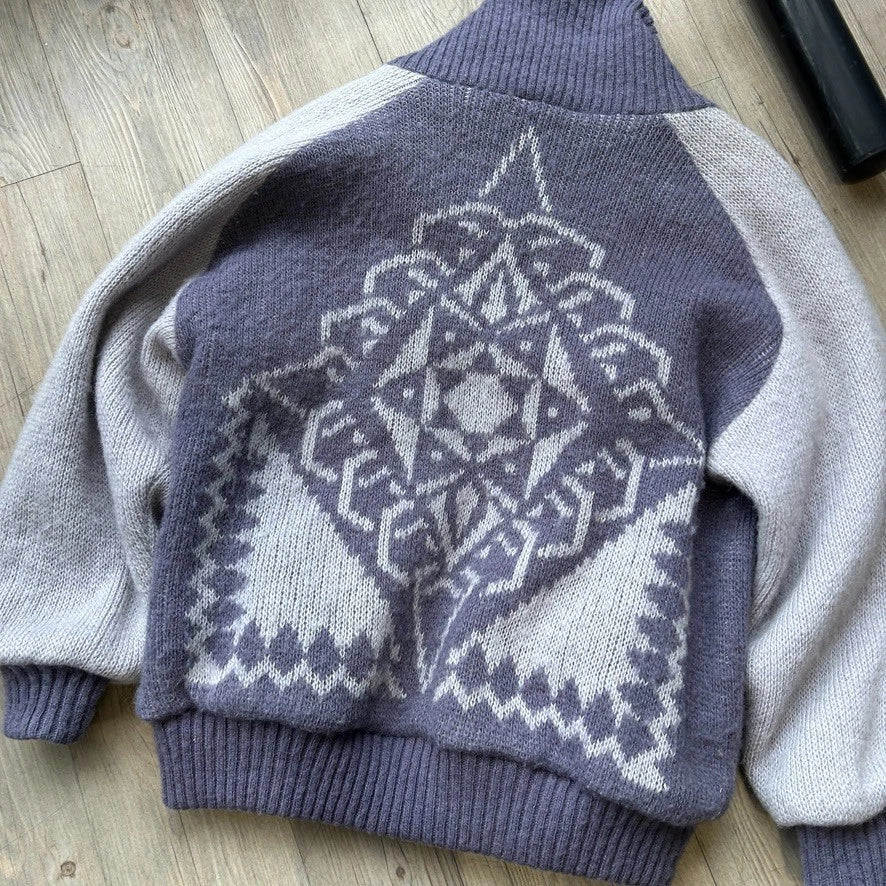 VINTAGE | Alafoss Icewool Nordic Cardigan Knit Sweater Jacket sz S/M