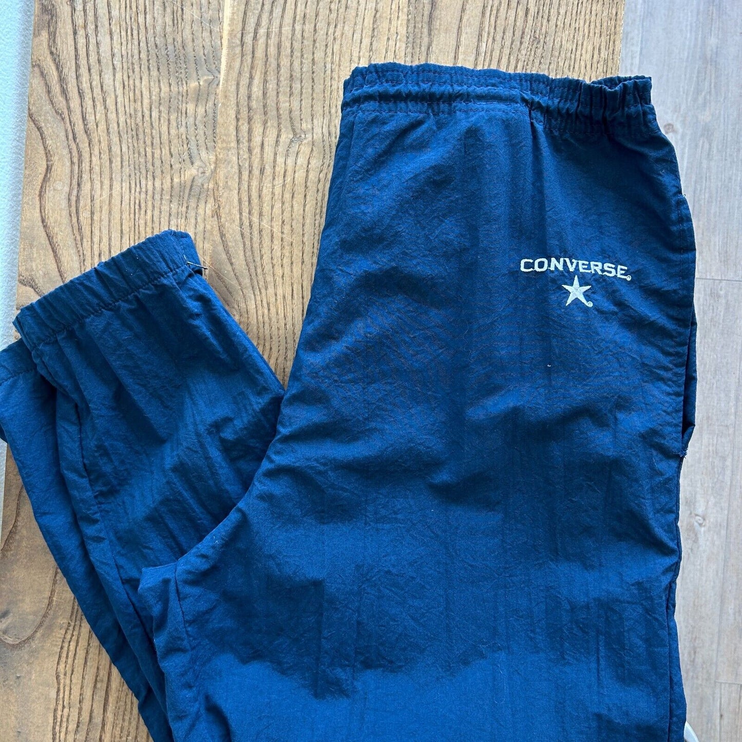 VINTAGE 80s | Converse Sm Logo Nylon Track Pants sz M