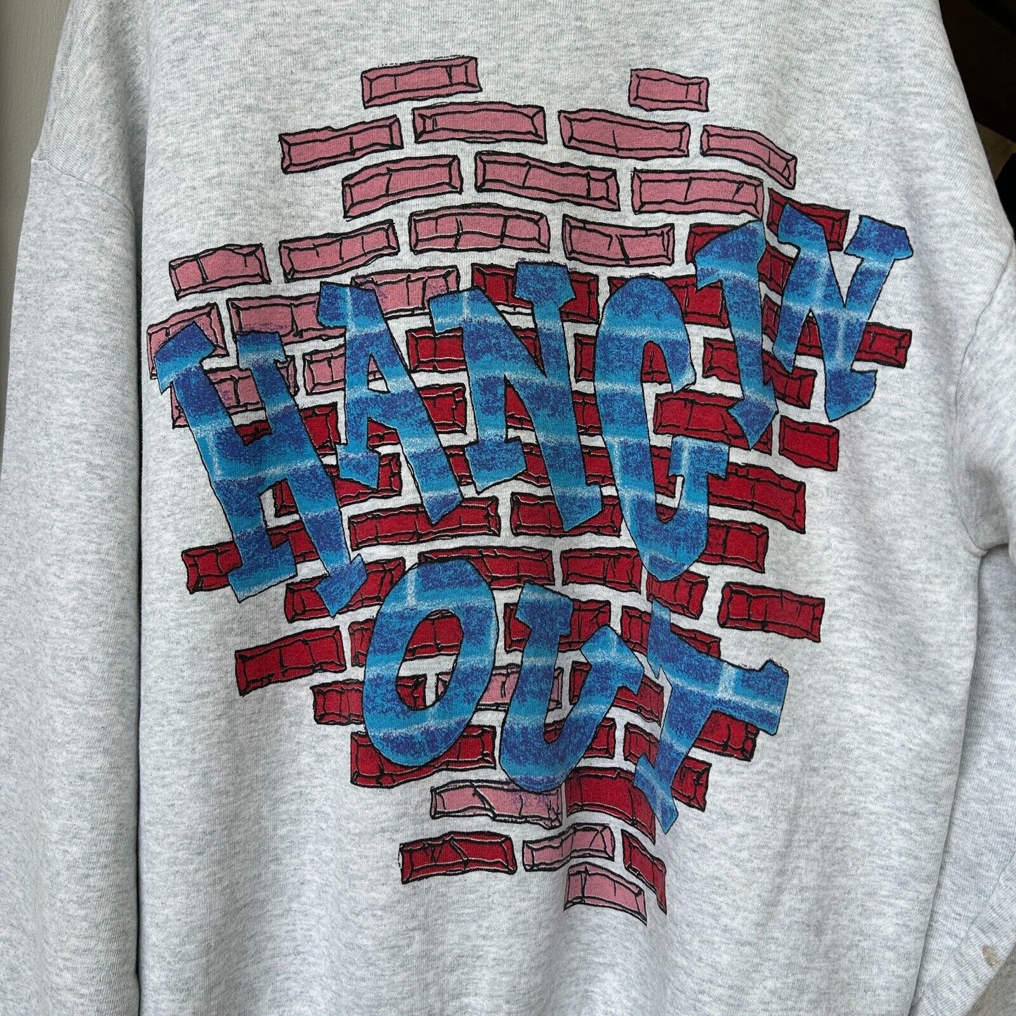 VINTAGE 90s | Looney Tunes Trippy Tiny Cartoon All Over Print Crew Sweater sz L