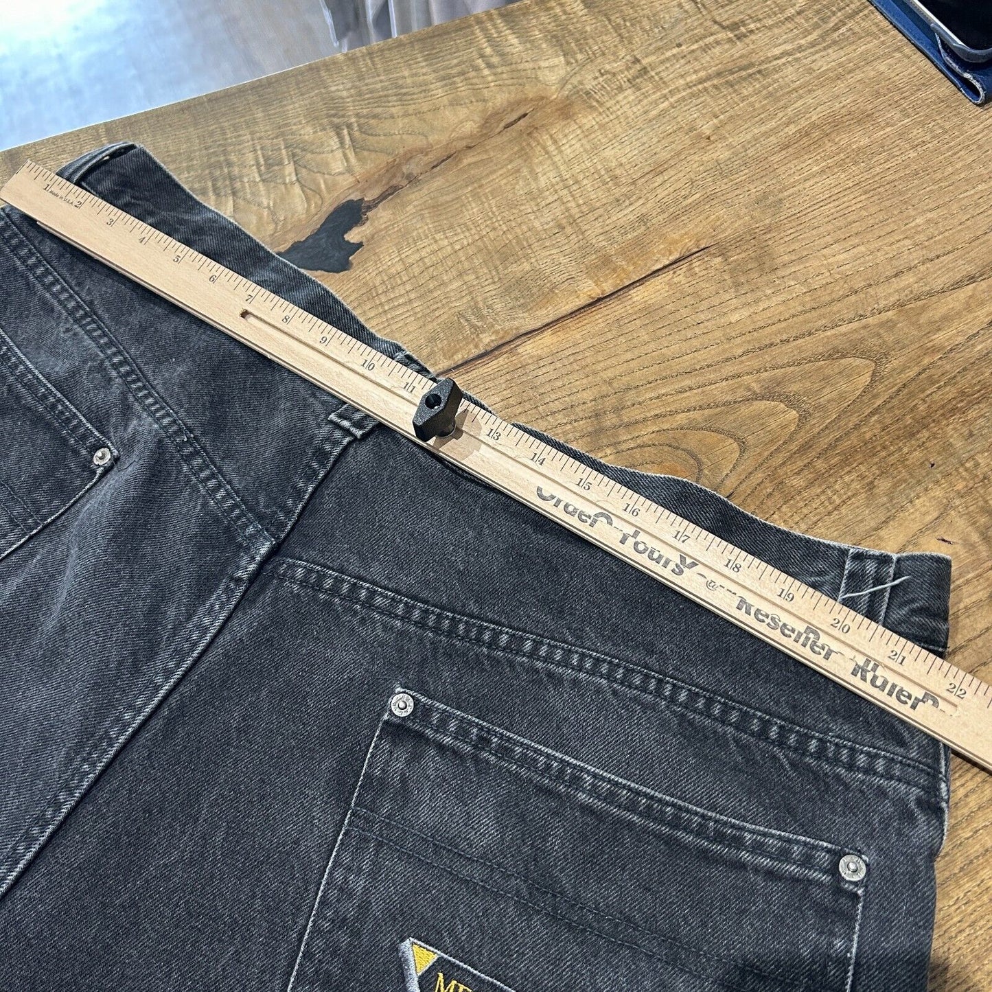 VINTAGE 90s | Bev Hills Polo Club Black Jean Baggy Shorts sz W42
