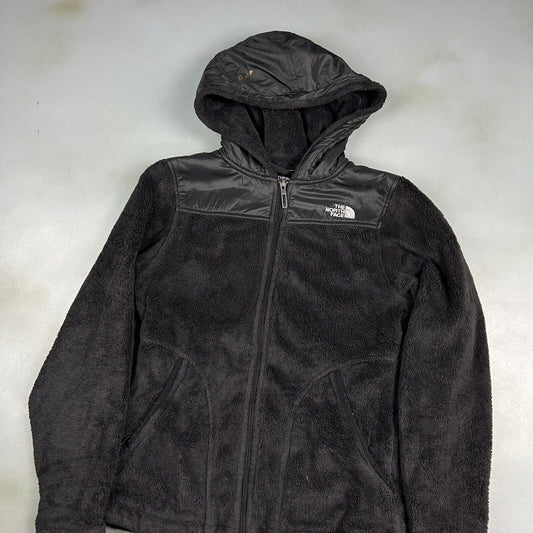 VINTAGE The North Face Black Hooded Fleece Sweater sz XS Womens Adult