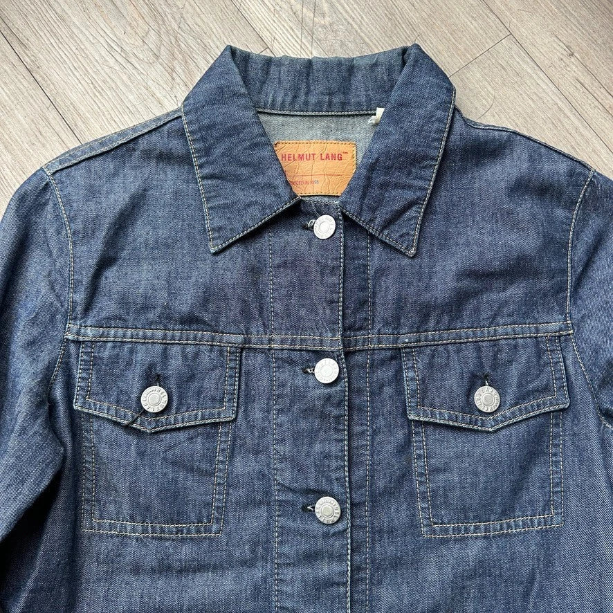 VINTAGE 90s | Helmut Lang Denim Trucker Jean Jacket sz 38 S