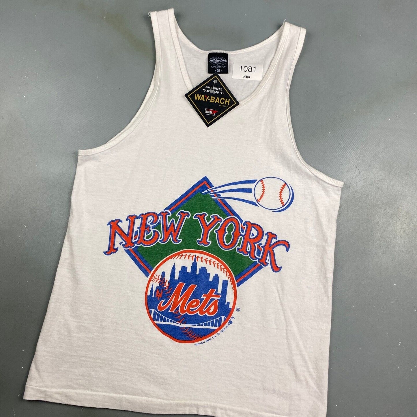 VINTAGE 1988 MLB New York Mets Sleeveless Tank T-Shirt sz XS - S Men Adult