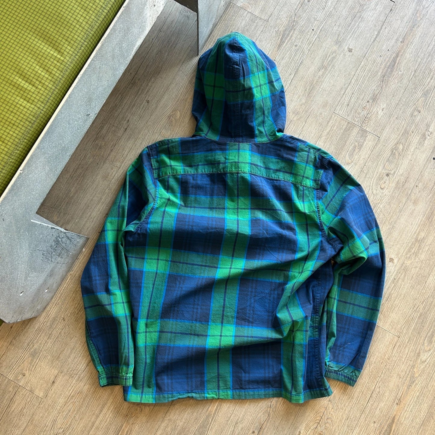 VINTAGE Y2k | Abercrombie & Fitch Plaid 1/4 Zip Anorak Hooded Jacket sz L