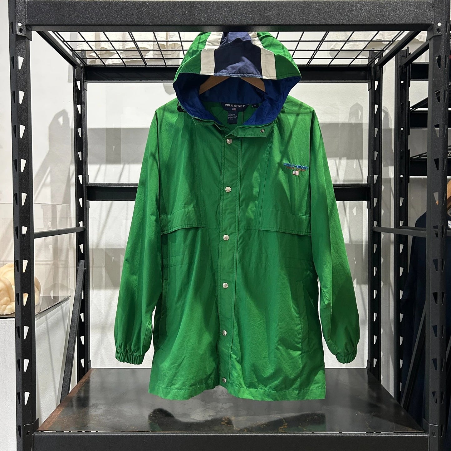 VINTAGE 90s | POLO Sport Ralph Lauren Spellout Cotton Parka Jacket XL