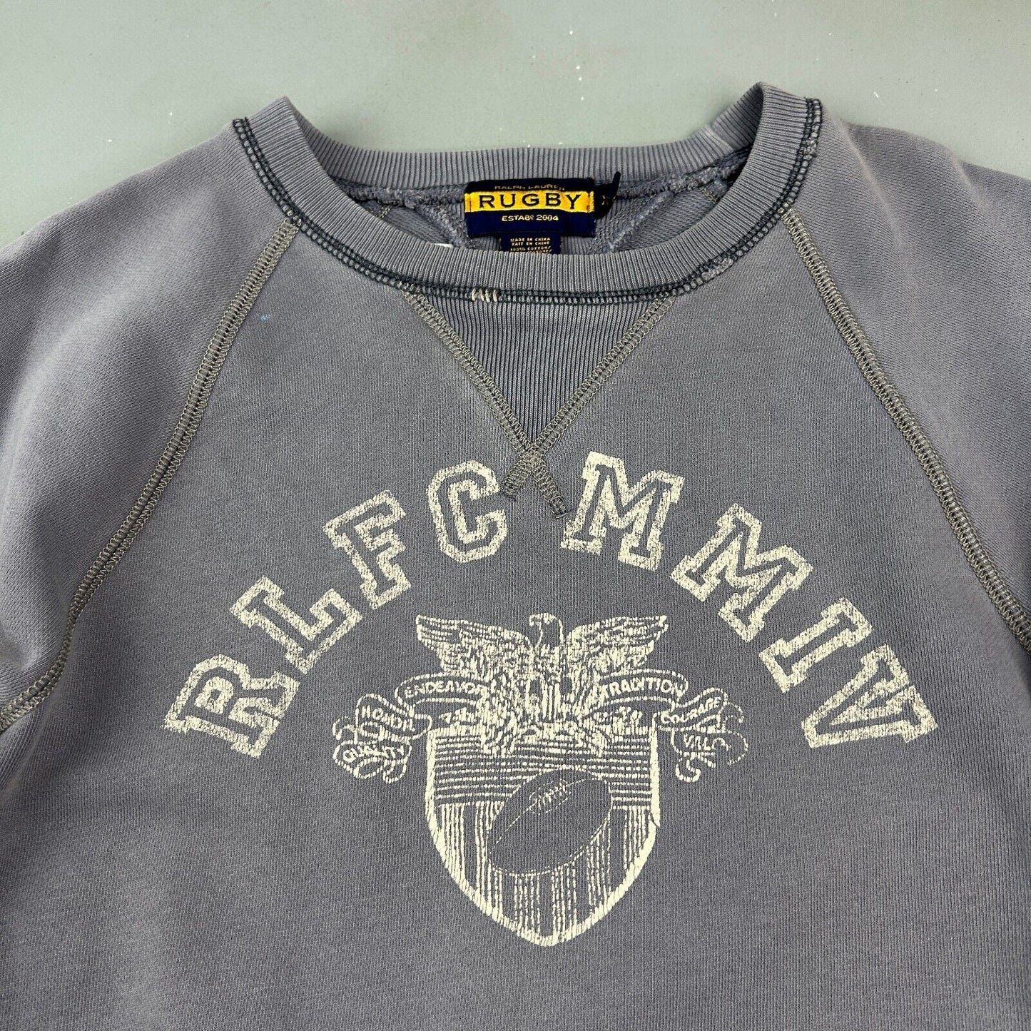 VINTAGE | Ralph Lauren Rugby MMIV Faded Crewneck Sweater sz XS Adult
