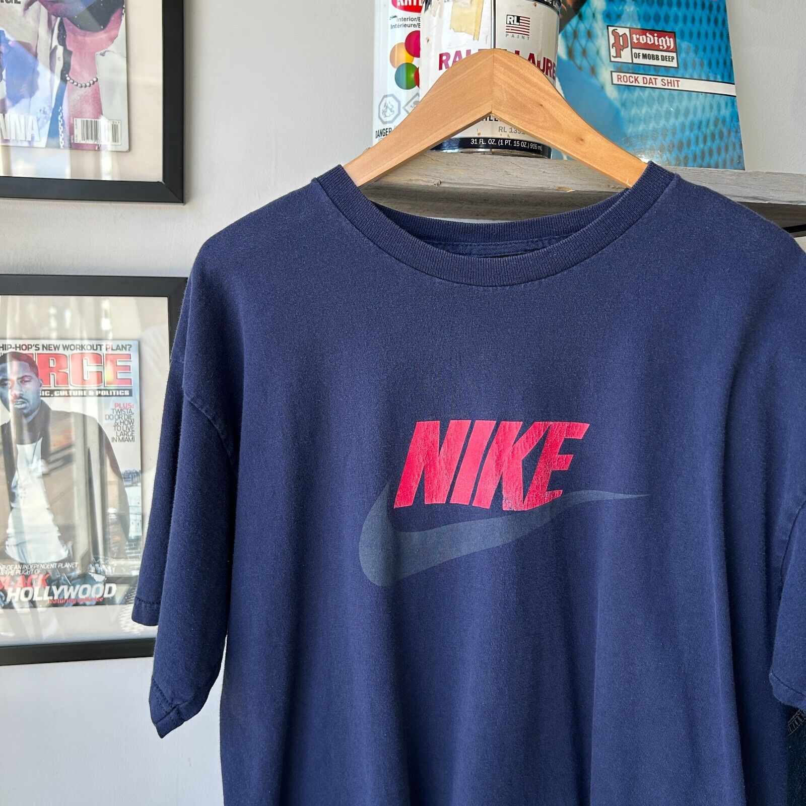 VINTAGE Team NIKE Swoosh Logo T Shirt Sz L Adult Waybach vintage-team-nike-swoosh-logo-t-shirt-sz-l-adult-waybach
