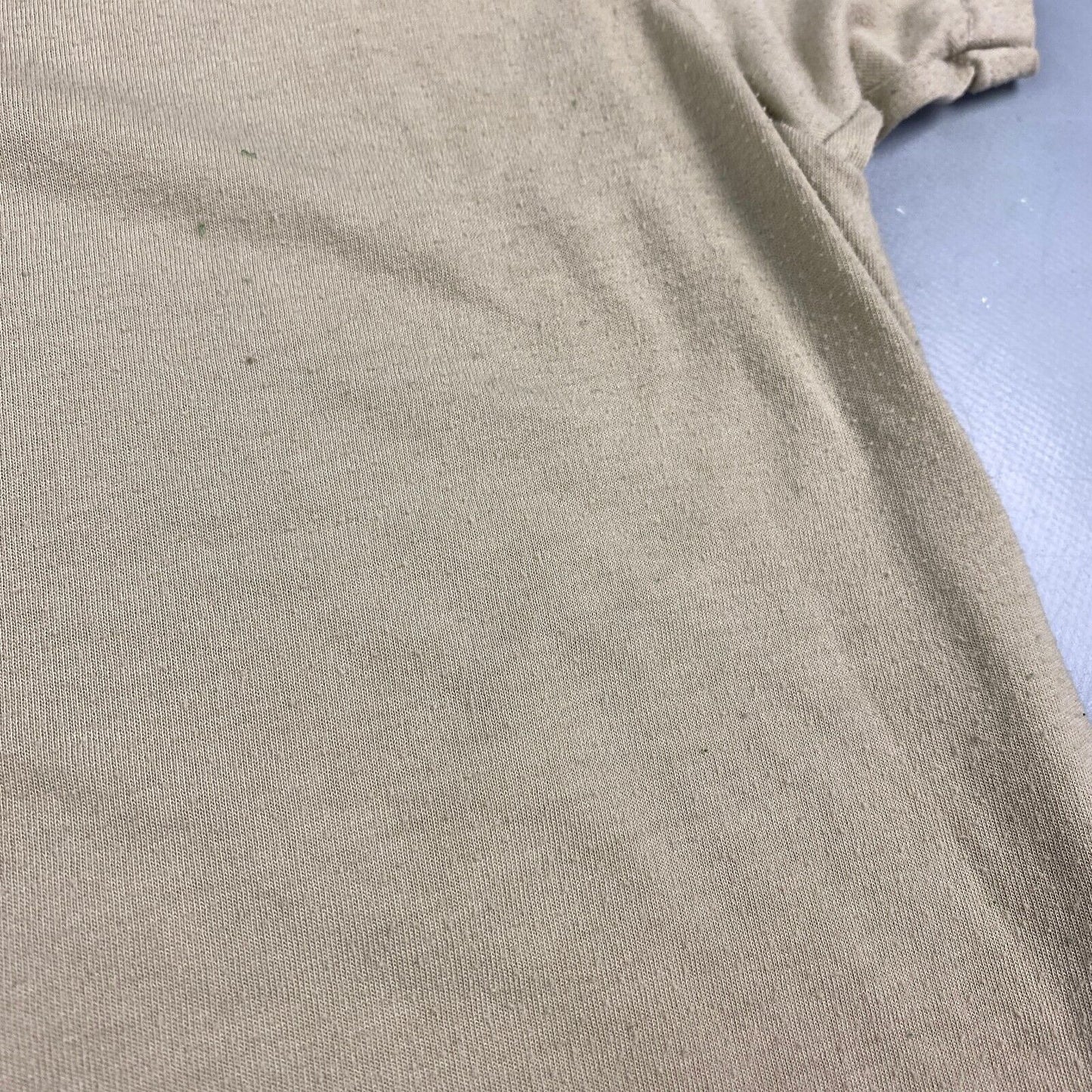 VINTAGE 90s Troop Support Blank Tan T-Shirt sz Medium Adult MadeinUSA