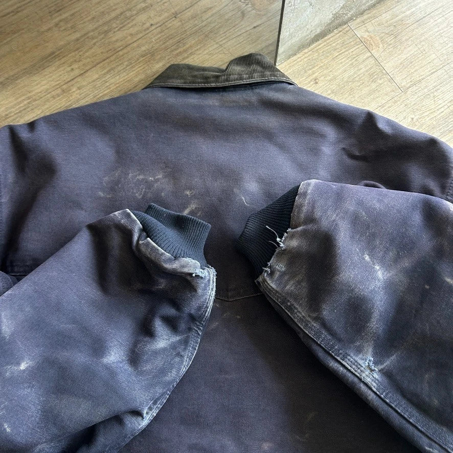 VINTAGE | Carhartt Faded Navy Santa Fe Bomber Jacket sz XL