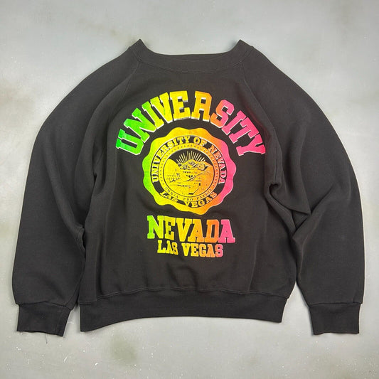 VINTAGE 90s | University Nevada Las Vegas Gradient Crewneck Sweater sz L Adult