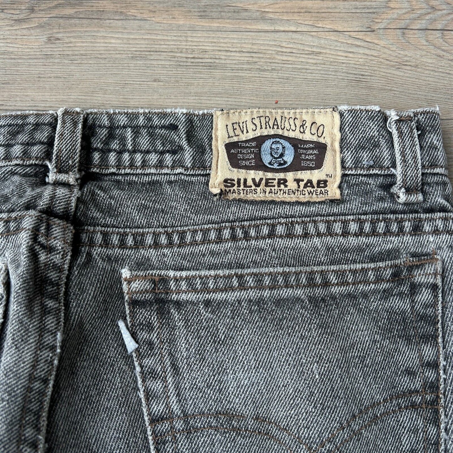 VINTAGE 90s | Levis SilverTab Faded Black Jeans Pants sz W32 L30