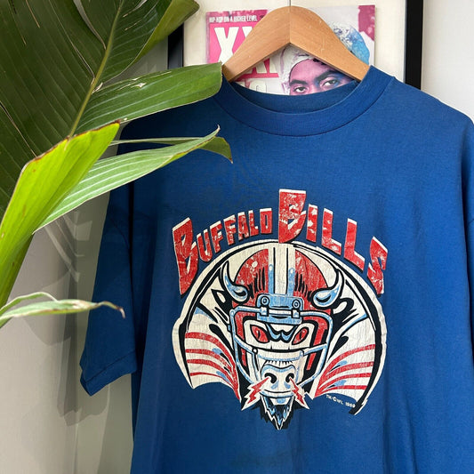 VINTAGE 80s | NFL Buffalo Bills OG Logo Football T-Shirt sz L Adult