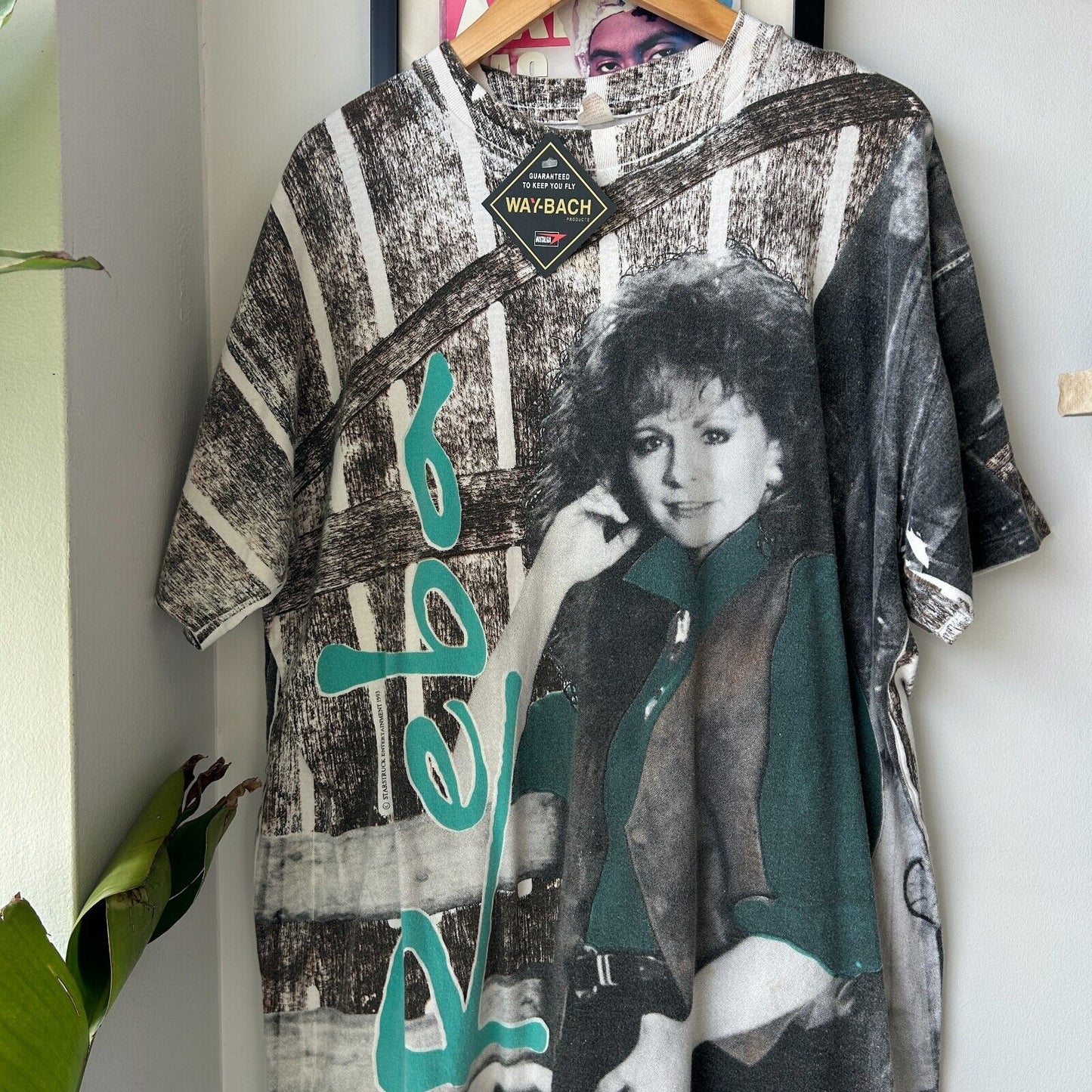 VINTAGE 1993 | REBA All Over Print Country Band T-Shirt sz XL Adult