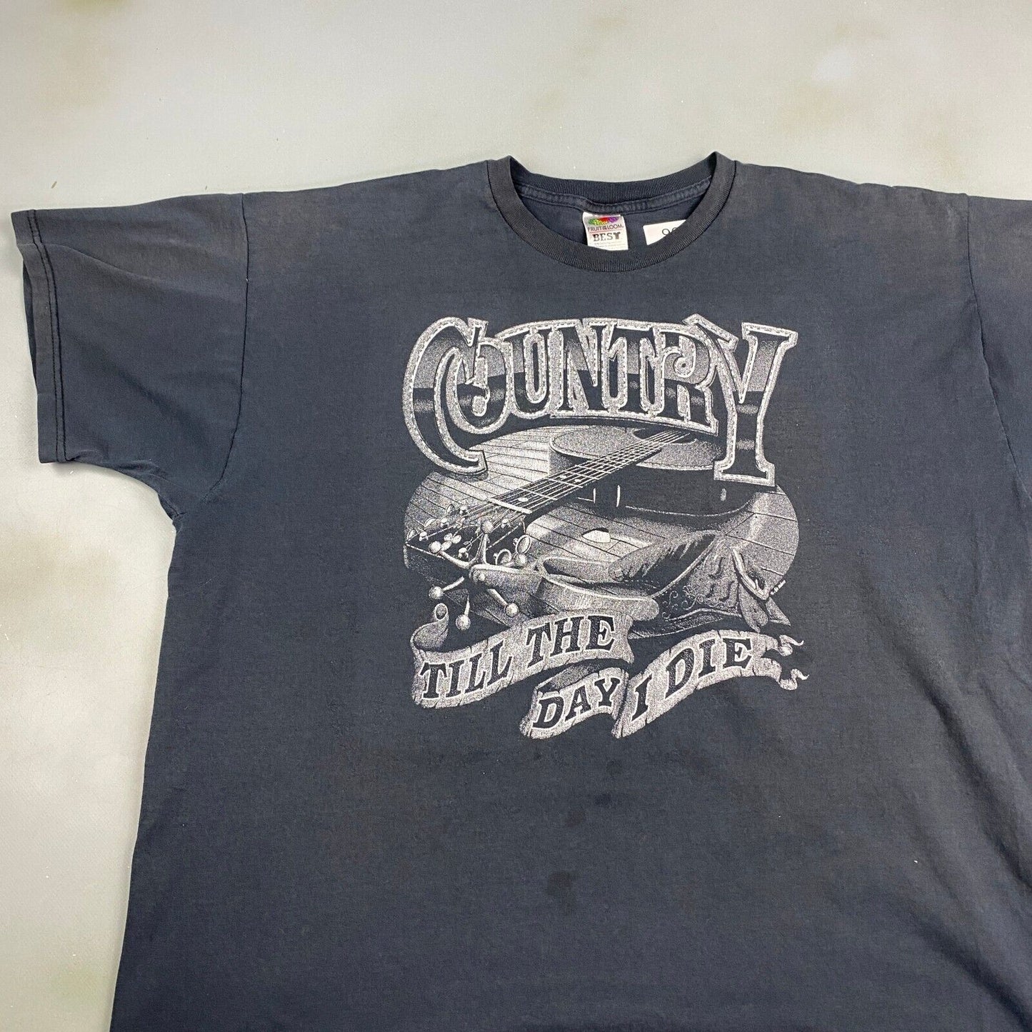 VINTAGE Country Till The Day I Die Music Band Black T-Shirt sz XXL Mens Adult