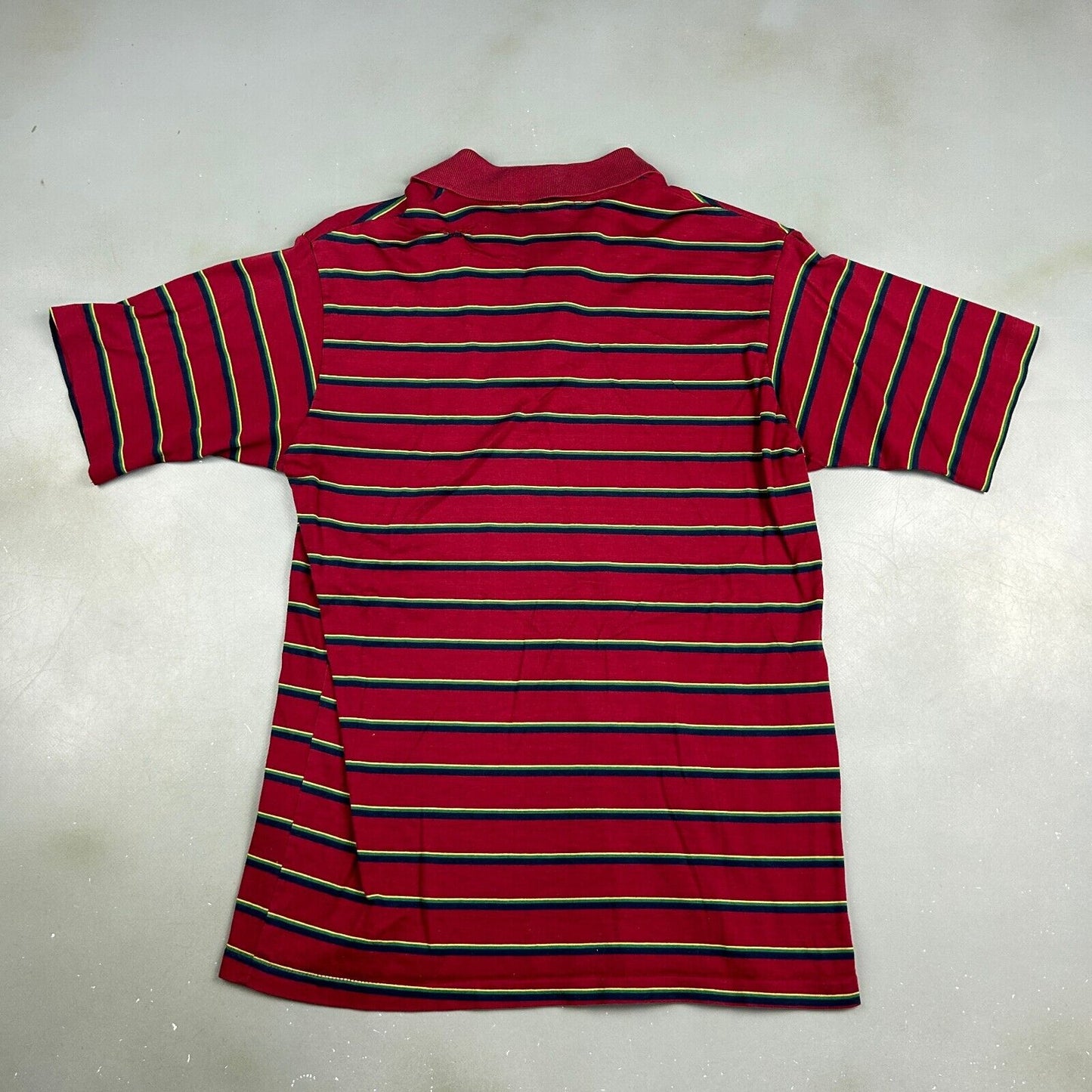 VINTAGE 90s L.L Bean Striped Red Polo Shirt sz XS Adult