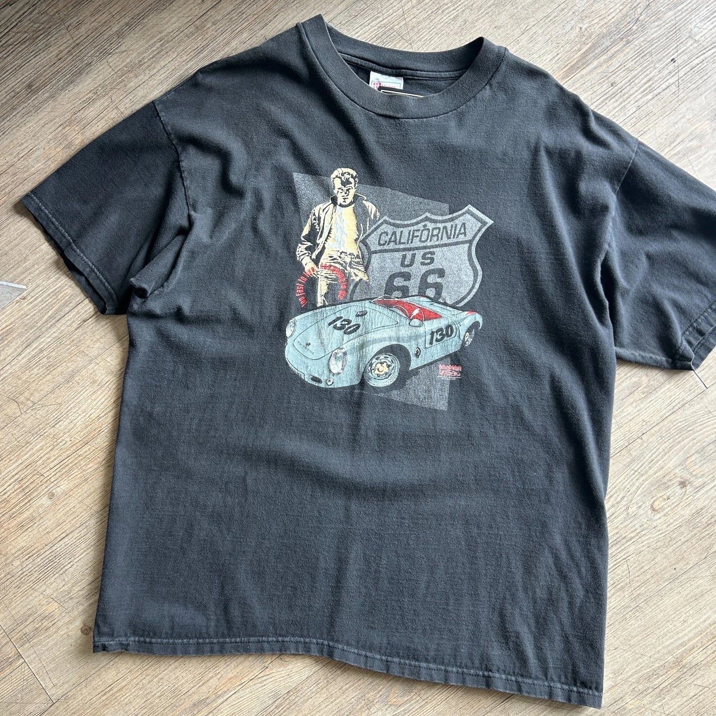 1998 | Porsche 550 Spyder Little Bast*rd James Dean Faded Vintage T-Shirt sz XL