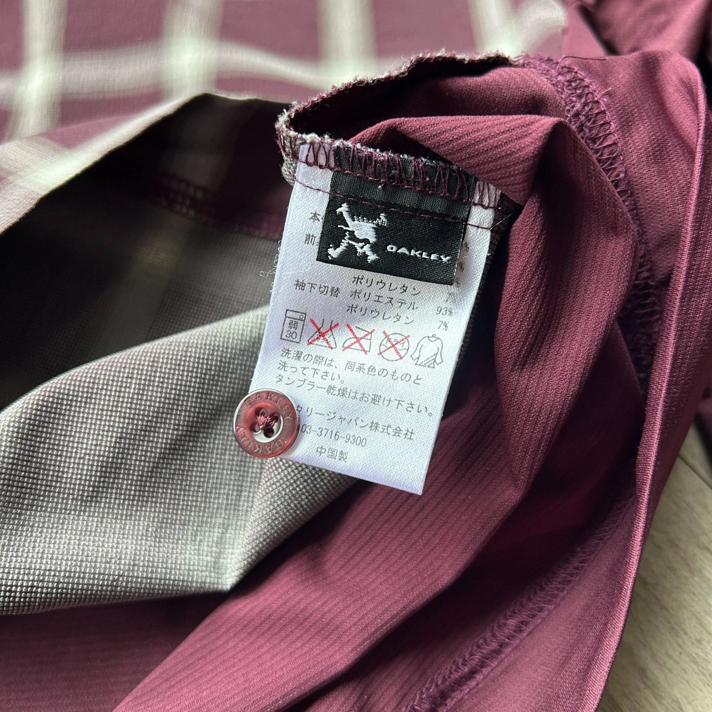 OAKLEY | Shadow Plaid 1/2 Button Down Golf Polo Shirt sz L