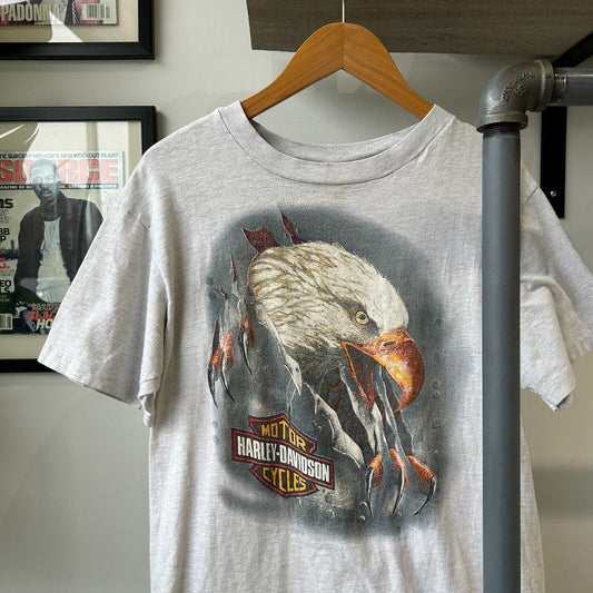 VINTAGE 90s | Harley Davidson Florida Biker Eagle T-Shirt sz M Adult