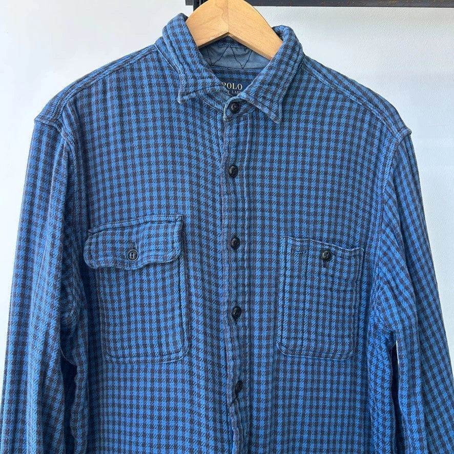 POLO Ralph Lauren | Plaid Double Sided Flannel Vintage Button Down Shirt sz M/L
