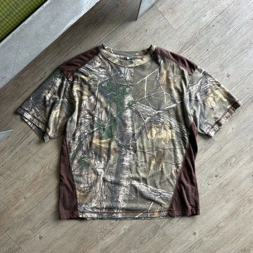 REALTREE | Two Tone Camouflage Vintage Cotton Jersey T-Shirt sz L